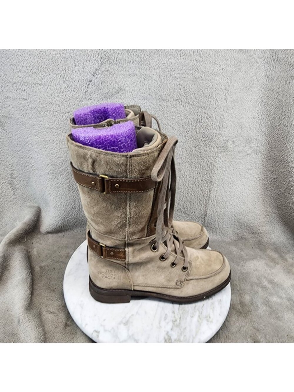 The North Face Shoes Womens Size 6.5 Bridgeton Brown Suede Lace-Up Boots *Read* - Picture 5 of 14